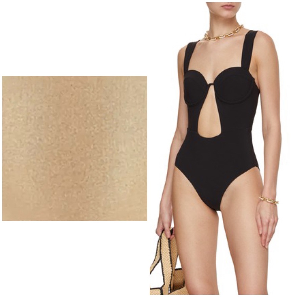 ARABELLA LONDON The Bustier Bodysuit in Gold Shimmer NWT